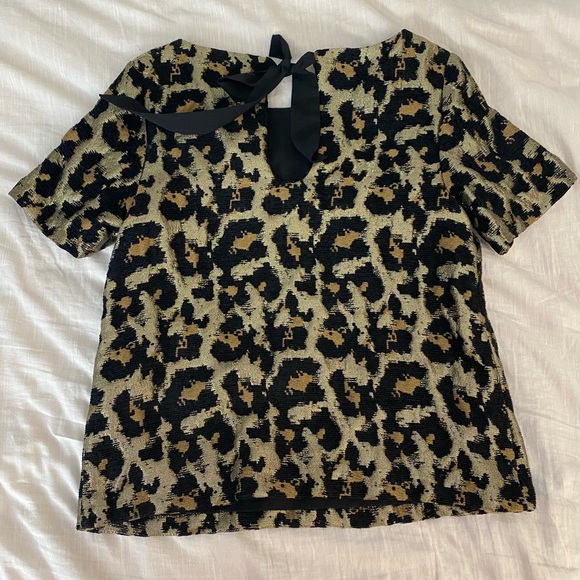 Anthropologie Hutch Metallic Leopard Top (12) - Picture 3 of 6